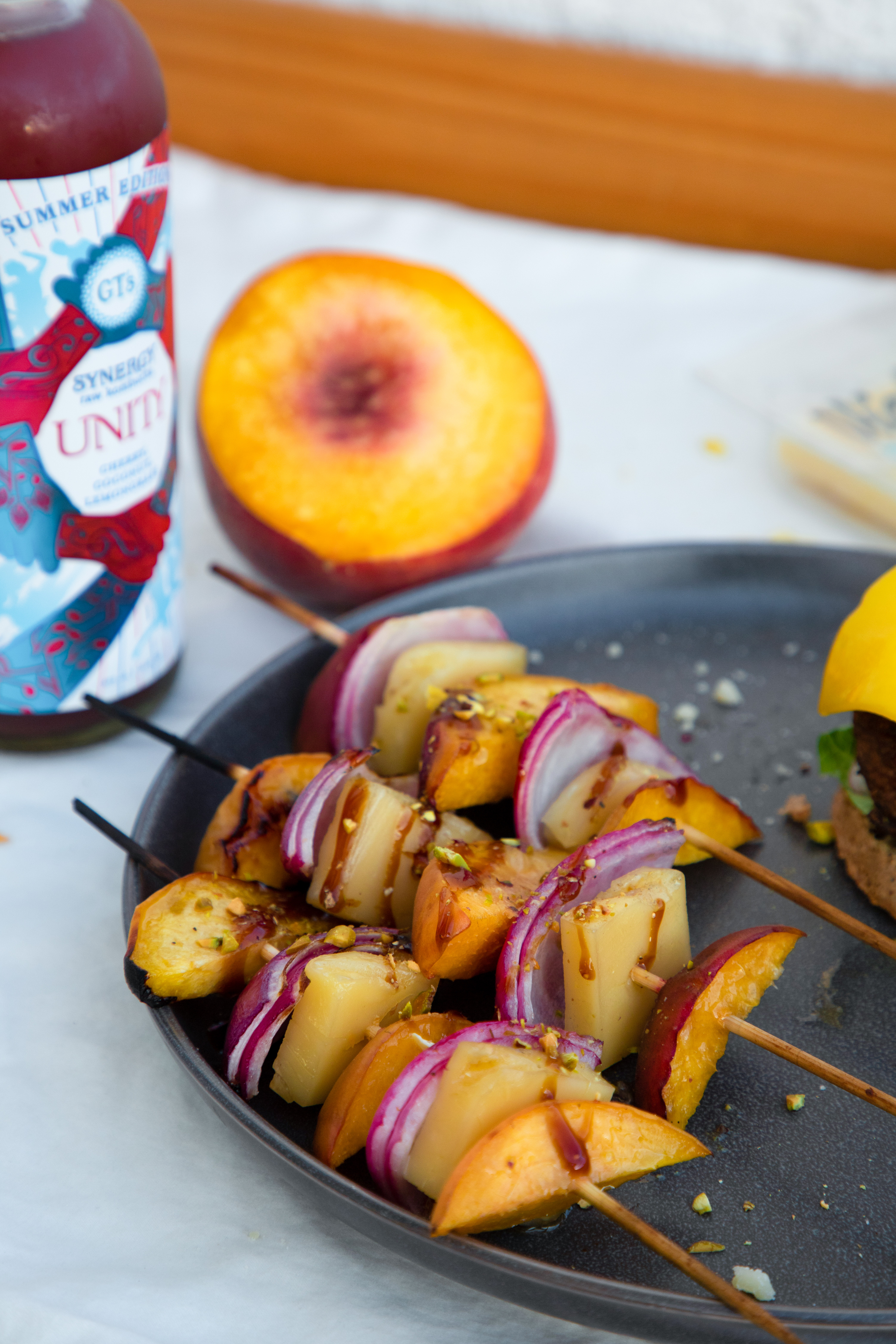 Grilled Balsamic Peach Skewers
