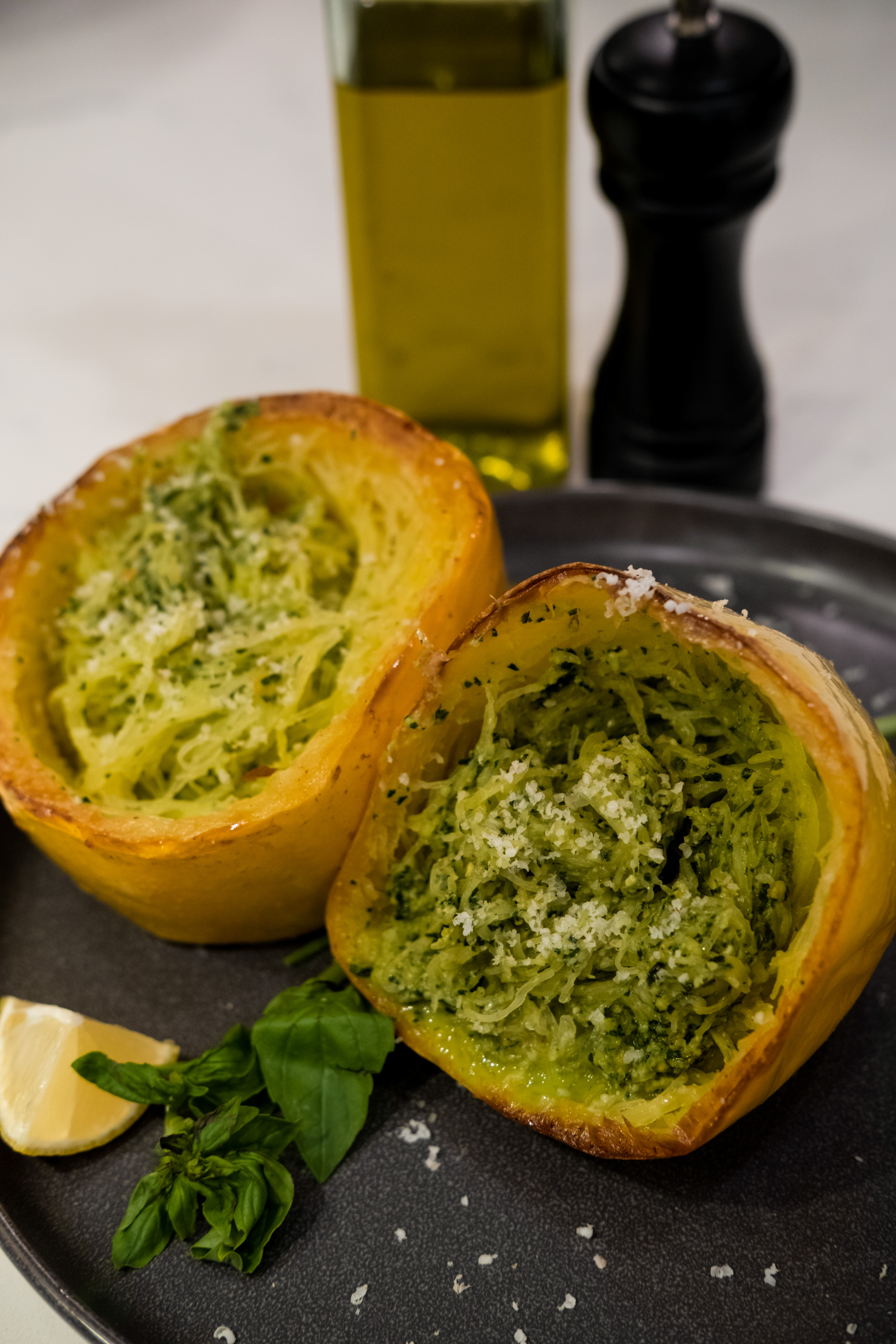Pesto Spaghetti Squash