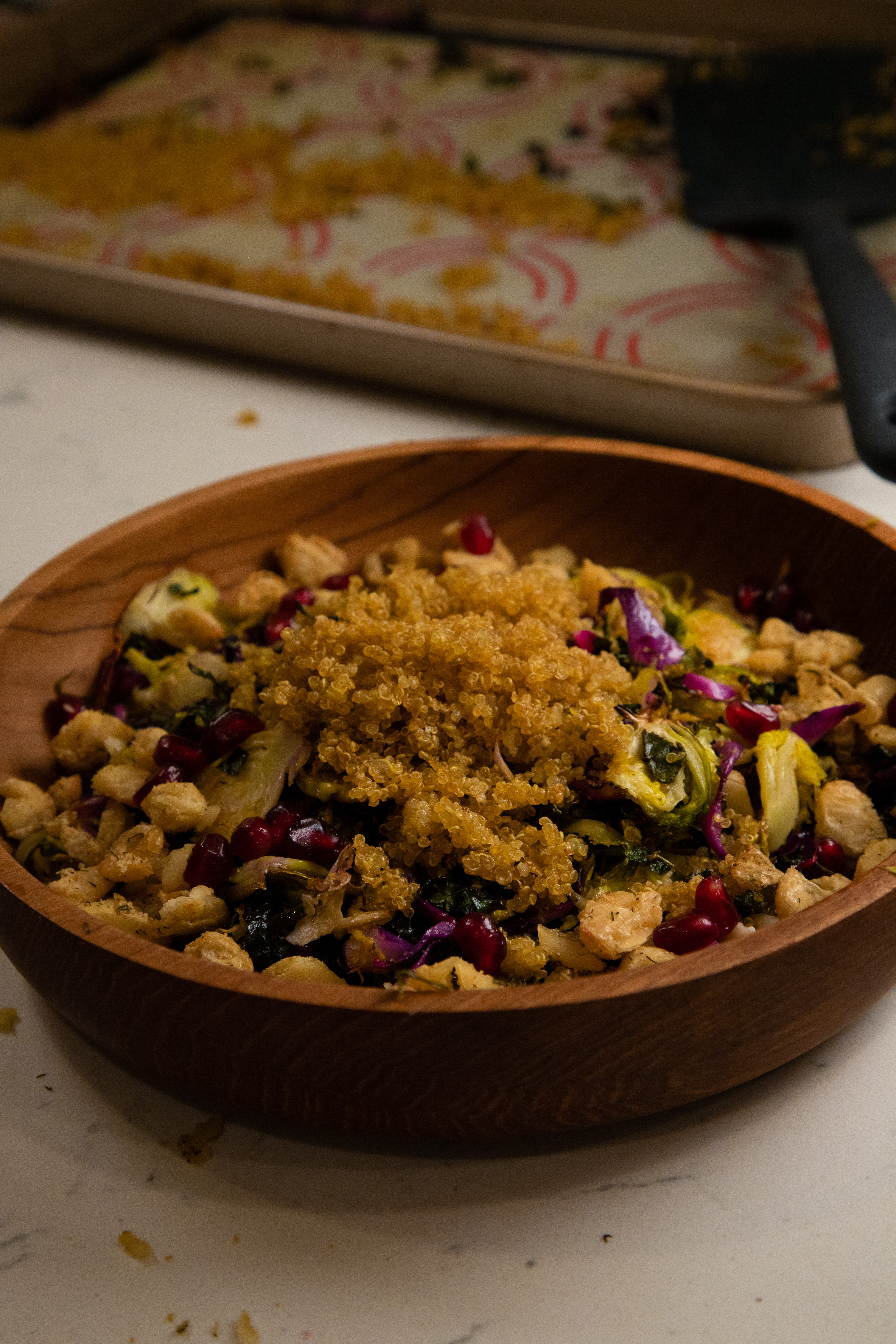 Cozy, crispy, baked salad